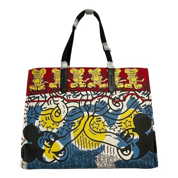 New Coach 5227 Disney Mickey Mouse X Keith Haring Tote 42 NWT Multicolor - Picture 4 of 8